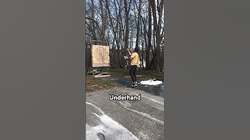 Which one? 🪓 #axethrowing #trickshots #trickshot #throwingaxe #bullseye