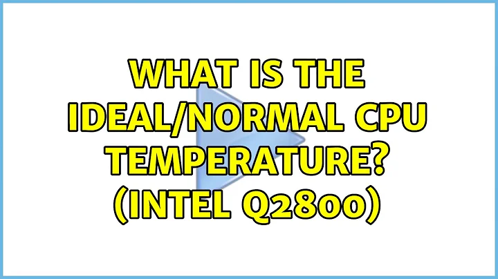 What is the ideal/normal CPU temperature? (Intel Q2800) (2 Solutions!!)