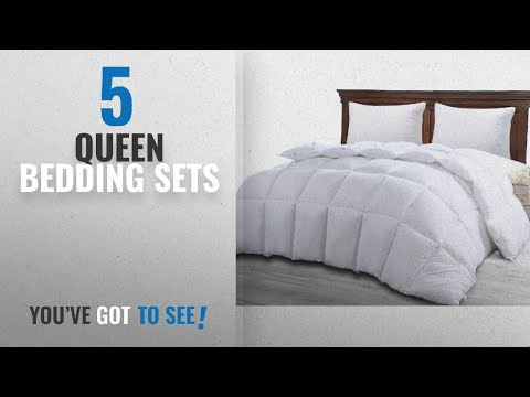 top-10-queen-bedding-sets-[2018]:-queen-comforter-duvet-insert-white---quilted-comforter-with-corner