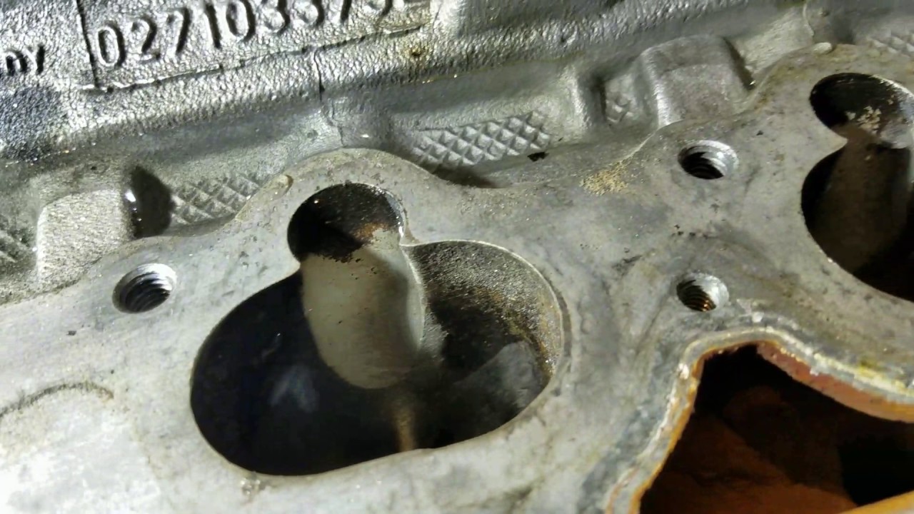 Vw 16v head intake valve leaking - YouTube