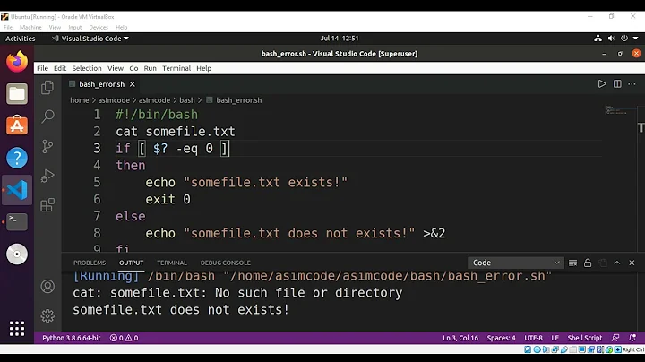 How to Handle a Linux bash error