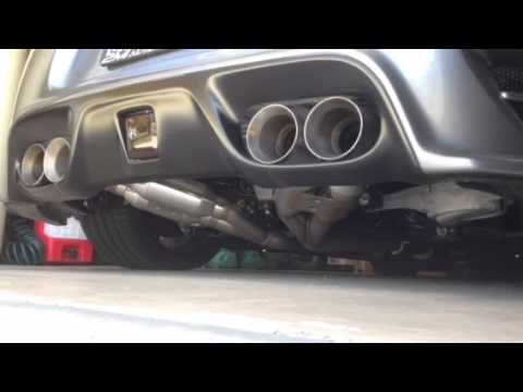 Nissan 370 Z custom quad exhaust clip - YouTube