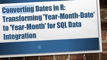 Converting Dates in R: Transforming 