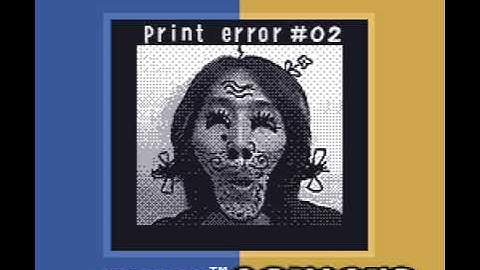 Gameboy Camera - FORGOTTEN Print Error #02 Error Screens