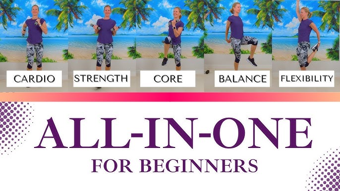 30 minute Gentle Exercises for Seniors including balance, posture,  strength, cardio and stretching 