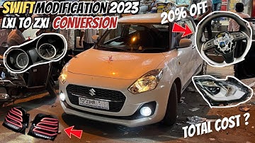Maruti Swift Transformation: From Base to Top 🔥| Swift modified | Maruti Swift 2023 modifications ✅