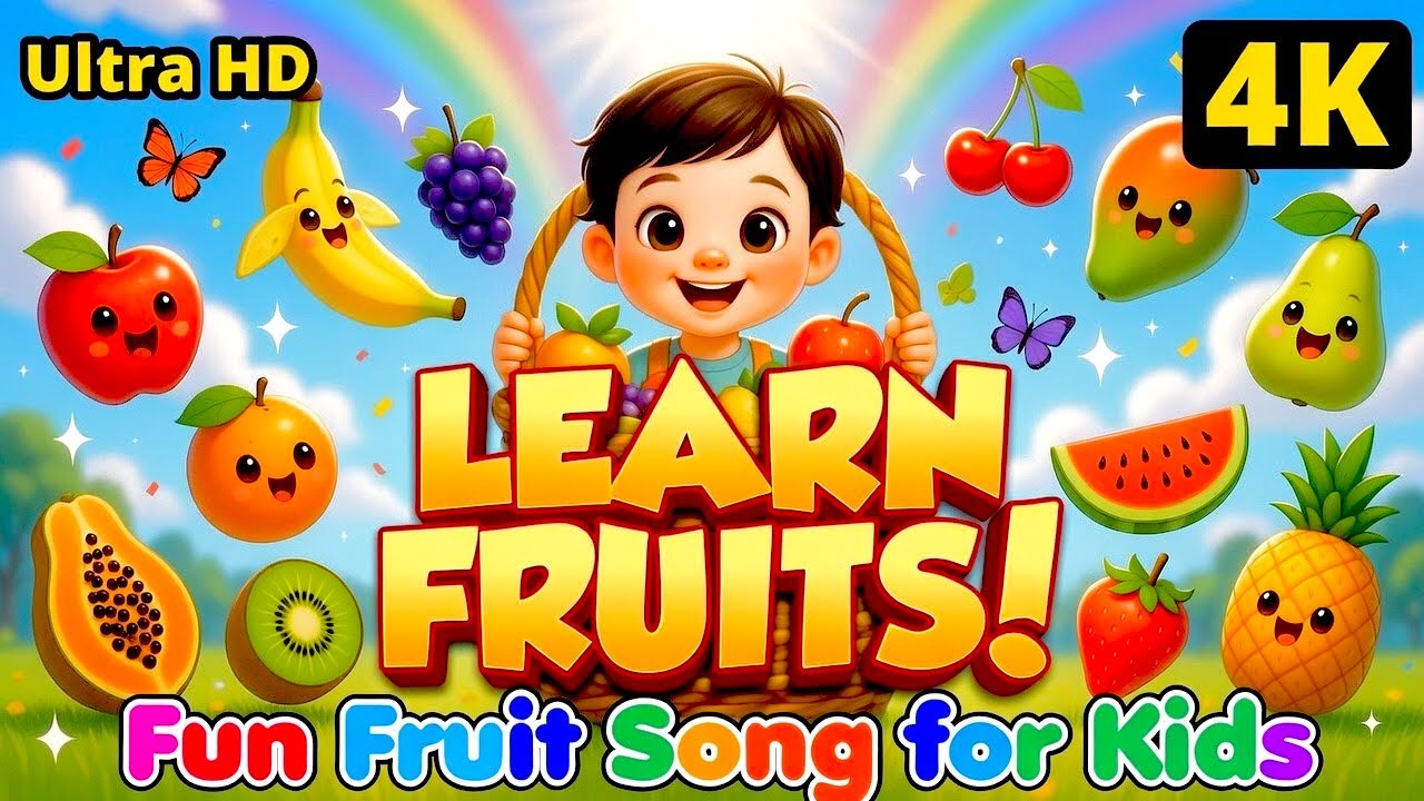 Fruits Song for Kids 🍊🍇🍒 | Learn Fruits | Nursery Rhymes & Kids Songs ...