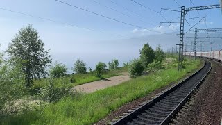 Trip to Lake Baikal: Cab View Train Russia "Bolshoy Lug - Slyudyanka"