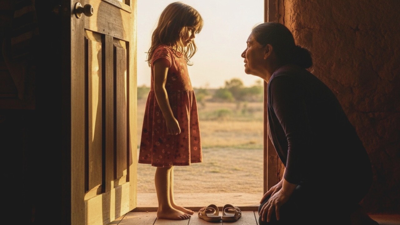 Encontré una niña descalza en el camino… Mi esposa no dijo nada, pero tampoco la dejó ir.