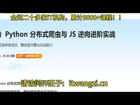 （新版）Python 分布式爬虫与 JS 逆向进阶实战