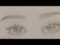 how to draw a doll eyes with pencil