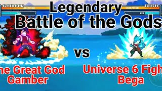 Legendary Battle of the Gods | The Great Gamber versus Universe 6 Fighter Bega screenshot 5