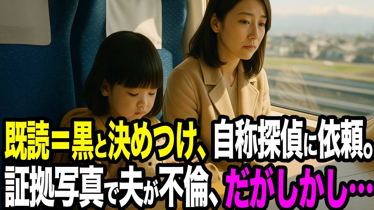 【シタ妻】「既読スルー＝浮気」と決めつけ大学生と不倫、娘を実家に預け週3で通った私→自称探偵の“捏造写真”で夫を断罪…でも裏切っていたのは私だった【修羅場朗読】