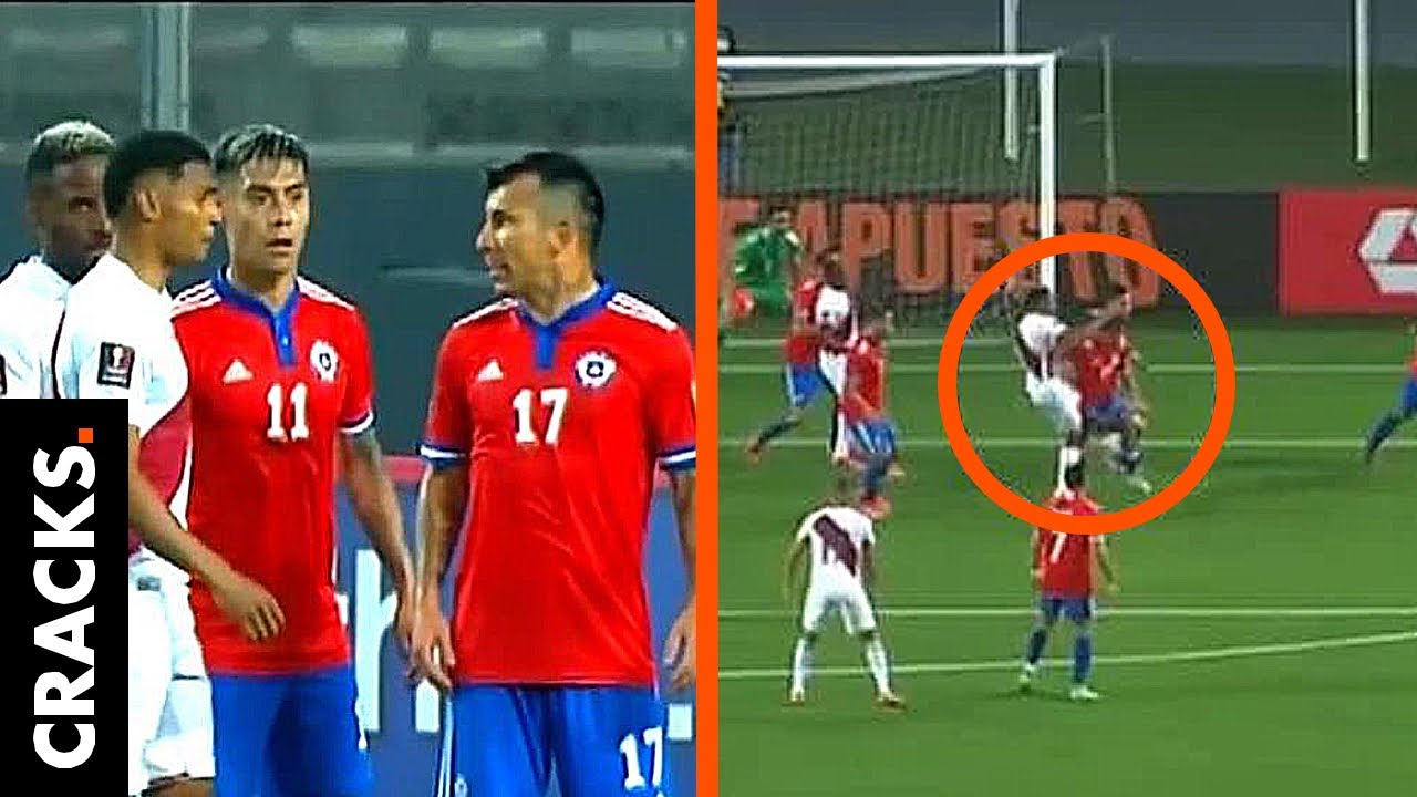 The kick against Gary Medel that was celebrated by all of Peru