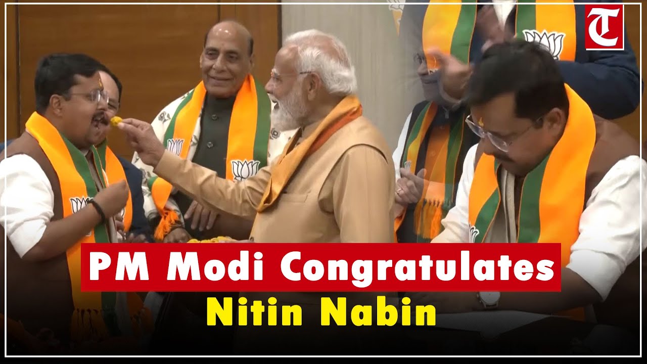 PM Modi Felicitates Shri Nitin Nabin as BJP National President