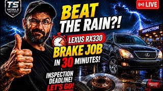 2004-2006 Lexus RX330 Brake Job SPEEDRUN?! Can I Beat The Rain &amp; Pass Inspection?! 🌧️🔧