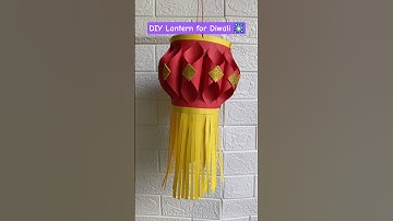 DIY Paper Lantern for Diwali✨ Light Up Your Festival of Lights 🪔🎇#shorts #diy #origami #trending