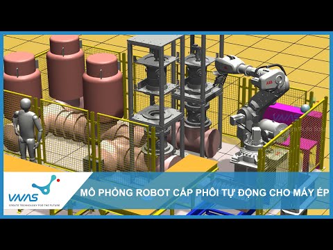 Video VNAS | Mô phỏng | Robot cấp phôi tự động cho máy ép. - youtube