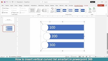 How to insert vertical curved list SmartArt in PowerPoint 365