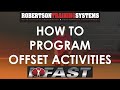 How to Program Offset Activities