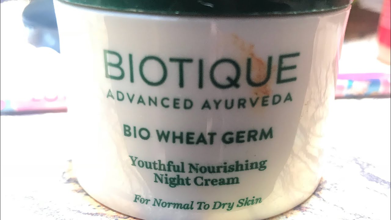 Biotique night cream review and demo product for youthful and glowing skin skin care YouTube