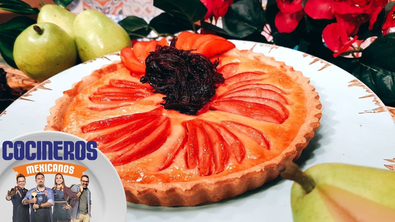 Receta: Tarta de peras a la jamaica | Cocineros Mexicanos