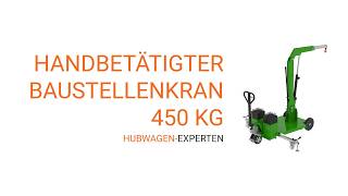 Manueller Werkstattkran mit festem Mast – Max. Tragkraft 450 kg | hubwagen-experten.de