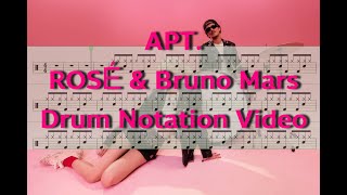 ROSÉ & Bruno Mars - APT. Drum Notation Video