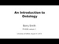 Applied Ontology Lecture 1 Introduction To Ontology 