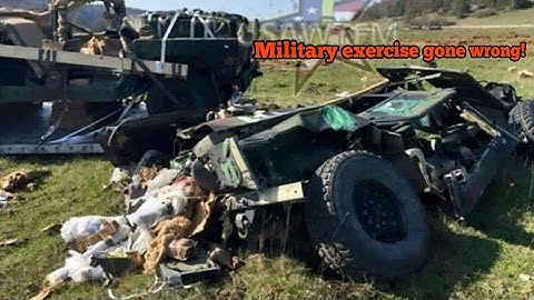 Military training exercise gone horribly wrong! Humvees raining down!