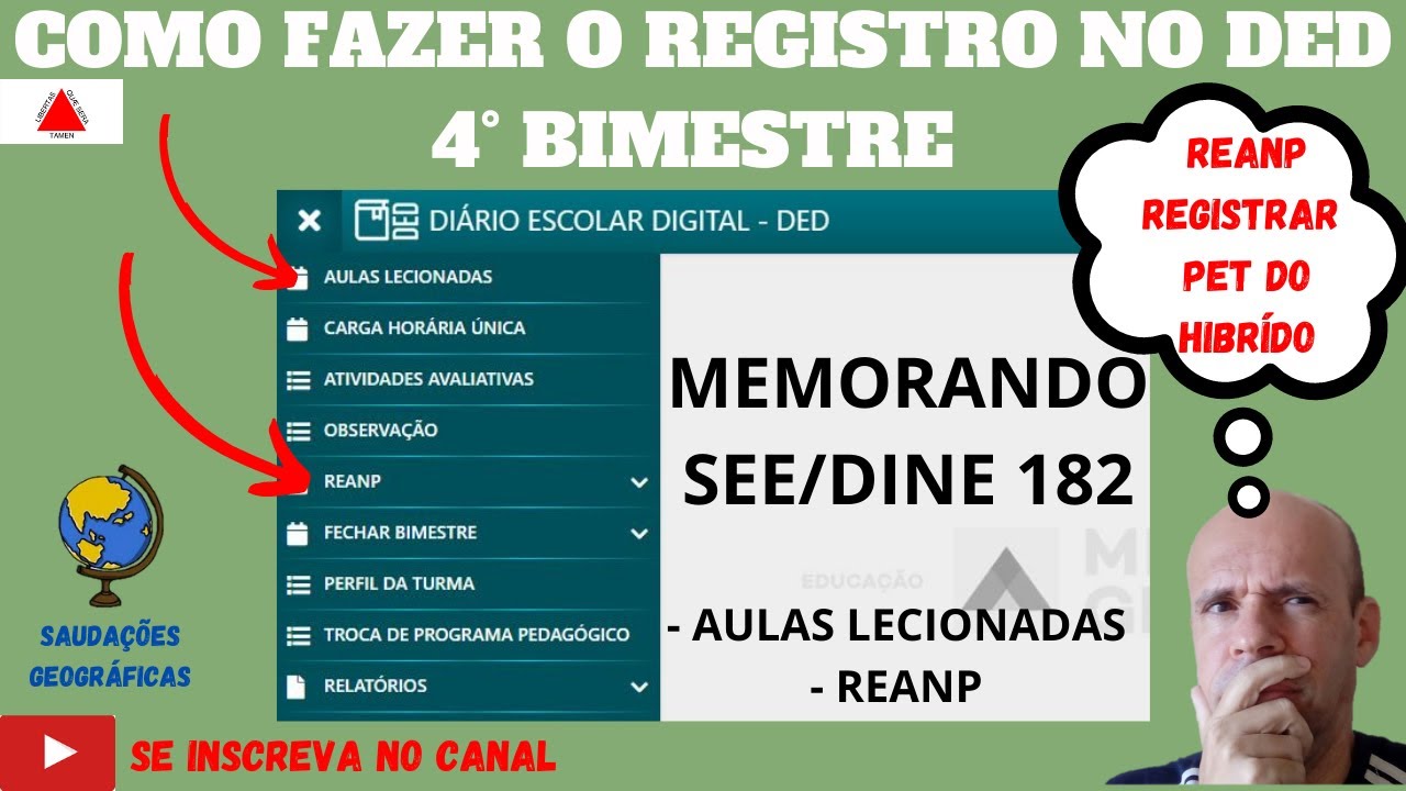 COMO LANÇAR O DED NO 4° BIMESTRE APÓS AS MUDANÇAS COM O MEMORANDO SEE ...