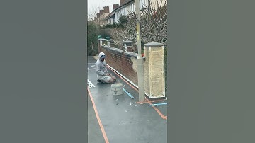 Ropey brick wall rendered #construction #diy #home #homeimprovement #timelapse #garden #render