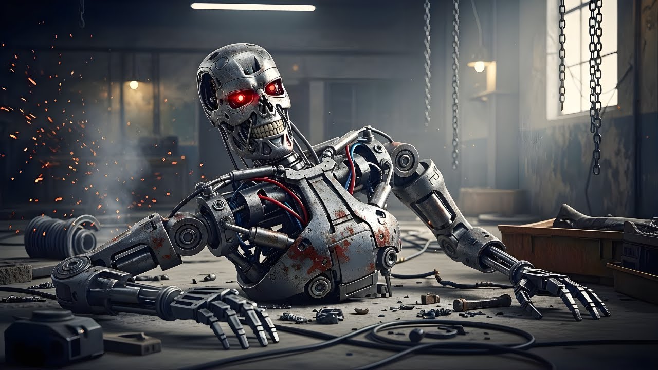Terminator T-800 Robot Restoration ASMR – From Destroyed Cyborg to Killing Machine