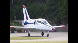 FastJet Adventure Flights Aero Vodochody L-39C Albatross VH-NLD at the Whitsunday Airport