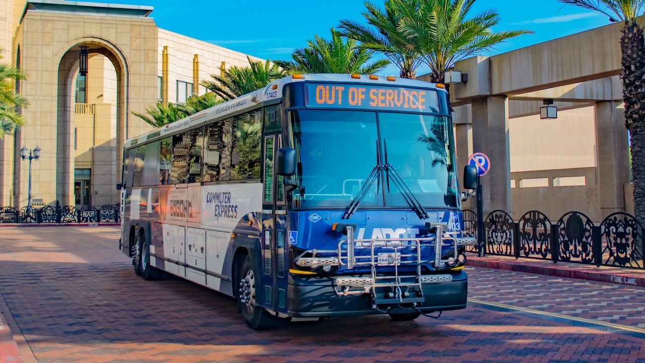 LADOT Commuter Express 2017 MCI D4500CT CNG #17403 - Ride Video