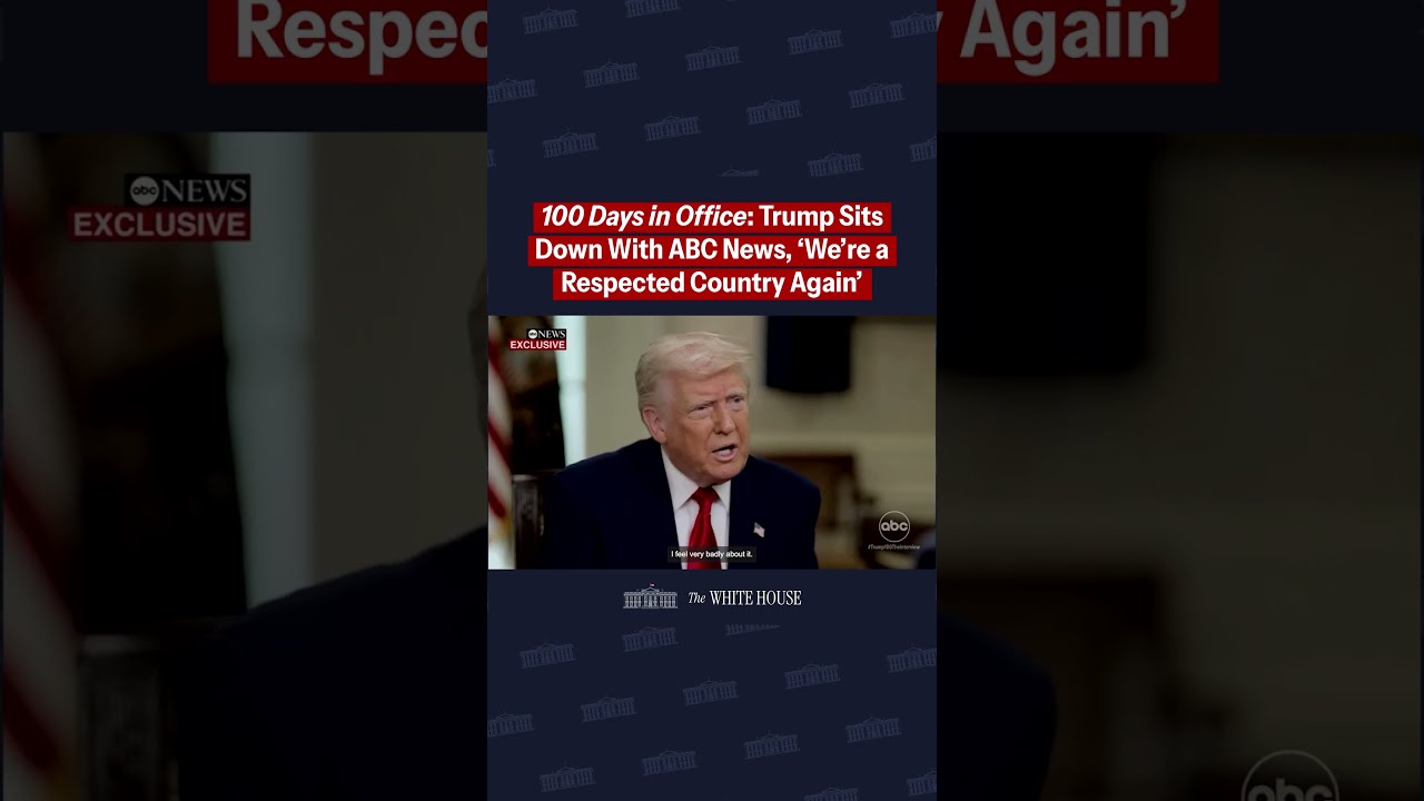 ICYMI On The 100th Day Trump Sits Down With ABC News We Re A Respected Country Again 