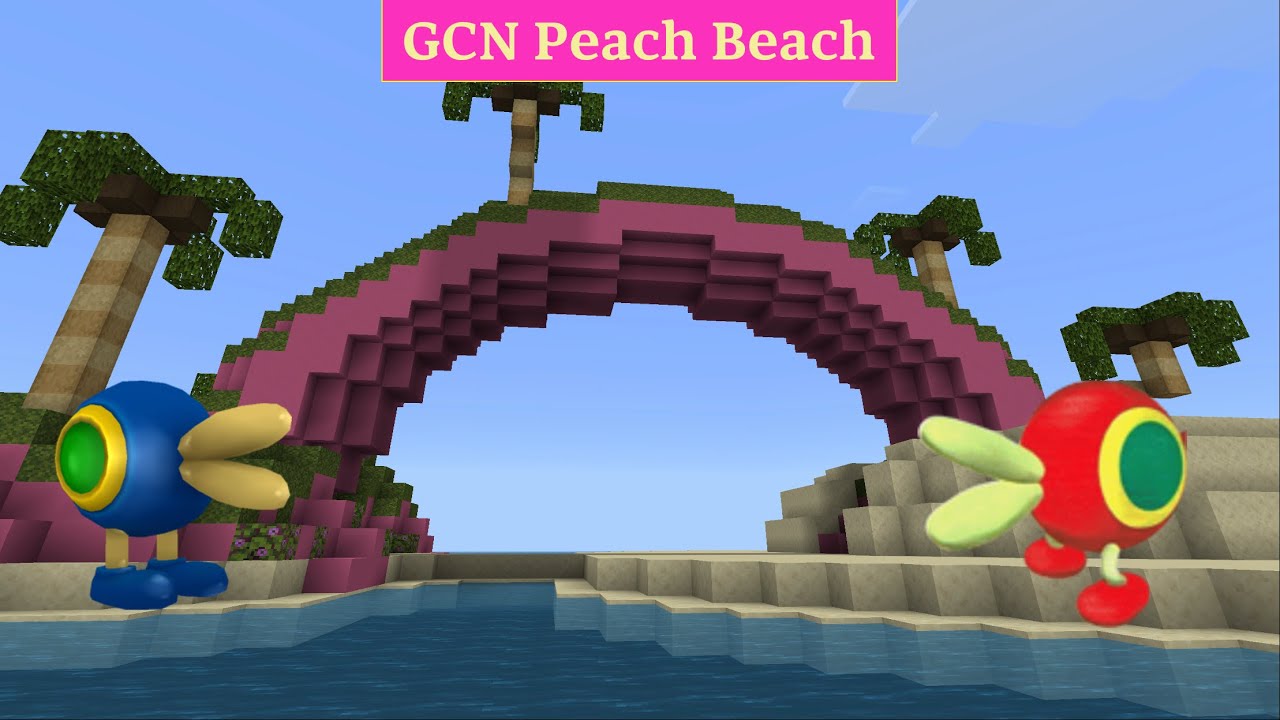 Mario Kart Minecraft - GCN Peach Beach - YouTube