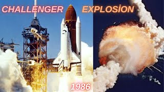 Space Shuttle Challenger Disaster - 7 Astronauts Dead / 73 Seconds Live TV 1986