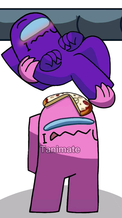 Among us Rodamrix || I ❤️/ LOVE YOU 5 || Pink x Purple || #animation meme #amongus #tanimate