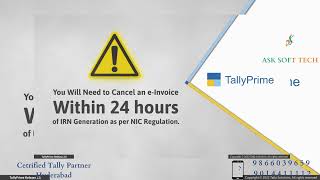 How to Cancel e Invoice in TallyPrime   Ask Soft Tech Hyderabad screenshot 4