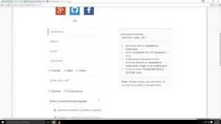 Creating an account on CODECHEF