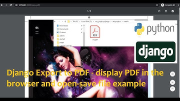 Django Export to PDF - display PDF in the browser and open-save file example