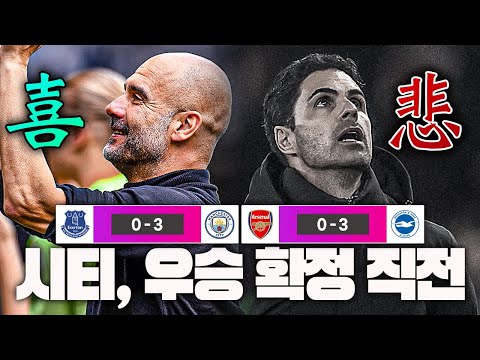 사실상 아스날 우승 경쟁 끝, 맨시티의 매직 넘버 &amp;#<strong>39;1</strong>&amp;#39; [#모닝텐트]