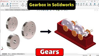 Gears Design in SolidWorks | Multistage Gearbox Tutorial 