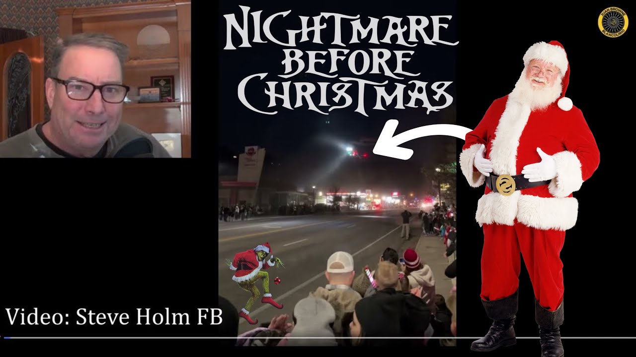 Санта-Клаус рядом со стихийным бедствием, Сидар-Сити, Юта, 30 ноября 2025 г.