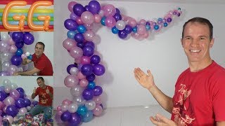 como hacer un arco de globos - arco organico de globos - decoracion con globos