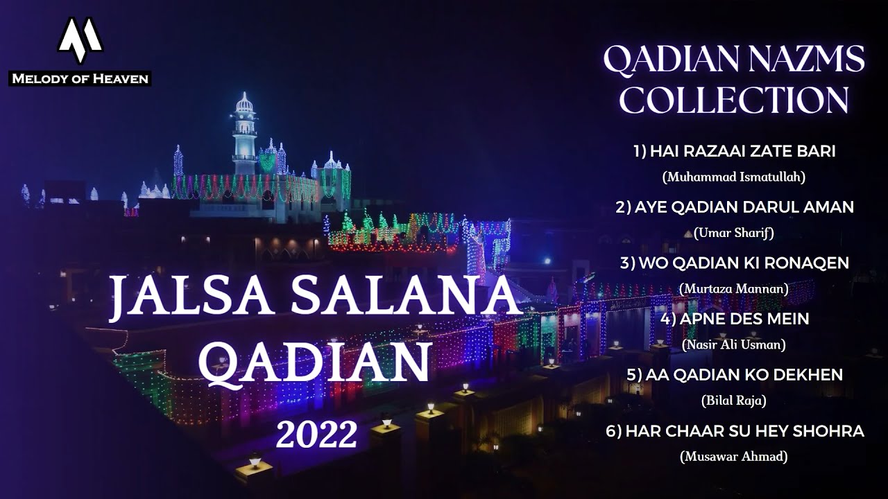 LIVE Qadian Nazms Collection Jalsa Salana Qadian 2022 YouTube