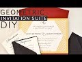 Modern Geometric Laser Invitation Suite