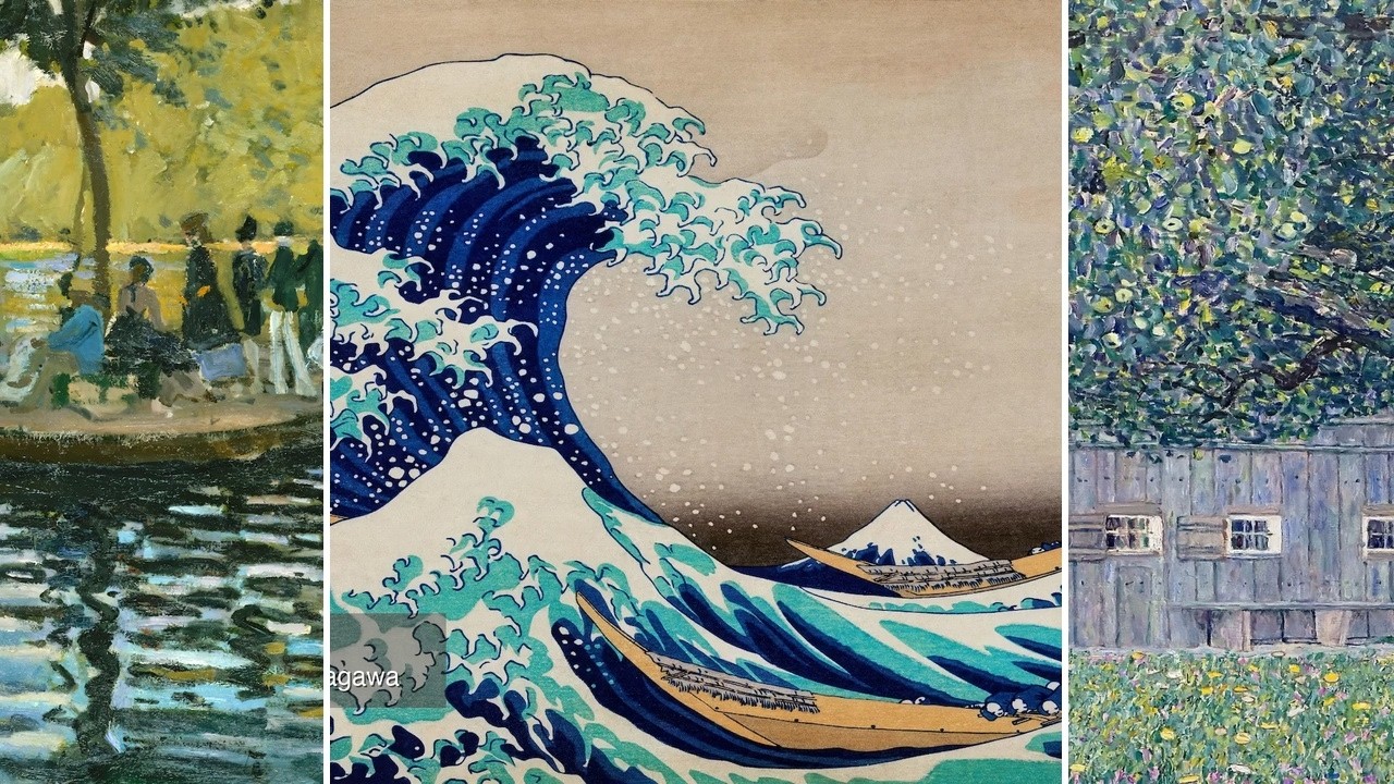 Masterpieces TV — Silent Art Gallery · June 30 Afternoon | The Great Wave off Kanagaw… & others