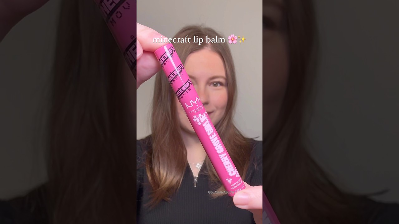 NYX Minecraft click balm in cherry grove girlie 🍒 #nyxcosmetics #makeup
